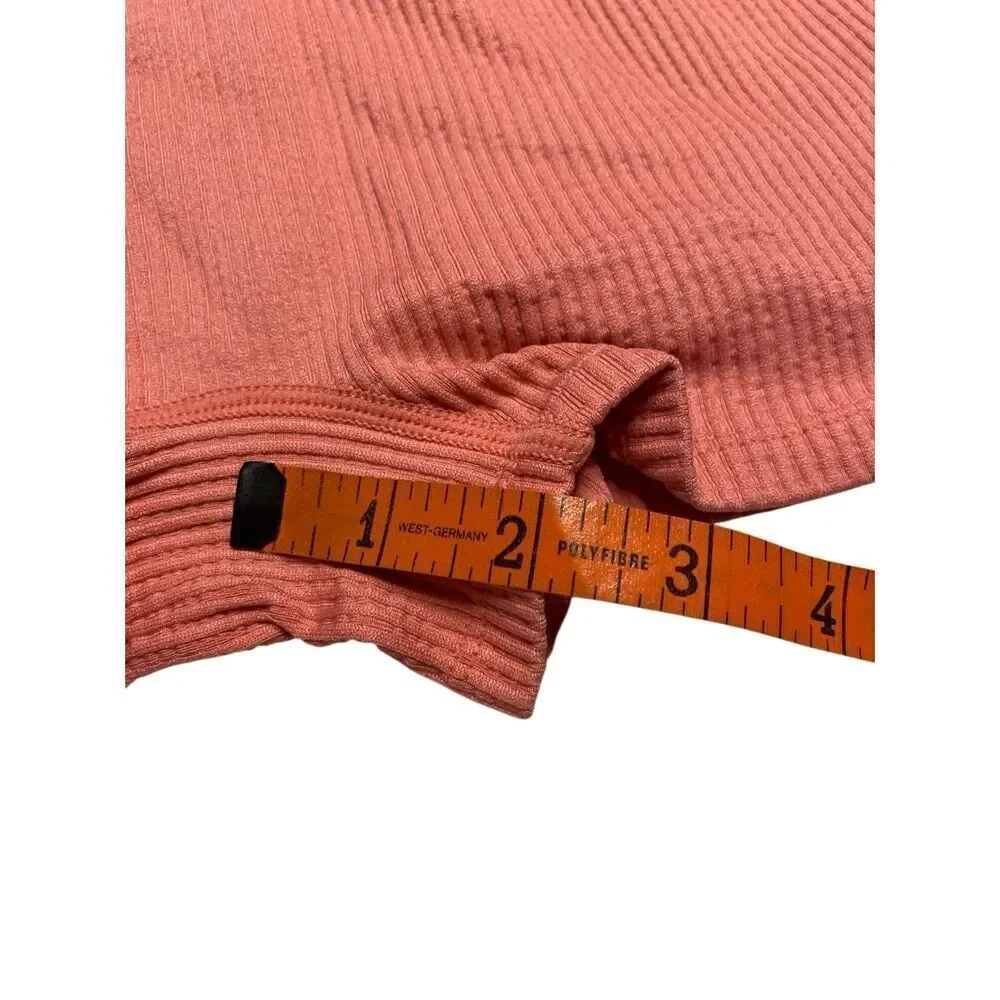 Colsie Ribbed Coral High Rise Seamless Lounge Shorts Women’s XS Stretch Workout